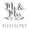 Mr &#x26; Mrs with Est. Date Embossing 12 x 12 Stencil | FS100 by Designer Stencils | Word &#x26; Phrase Stencils | Reusable Stencils for Painting on Wood, Wall, Tile, Canvas, Paper, Fabric, Furniture, Floor | Reusable Stencil for Home Makeover